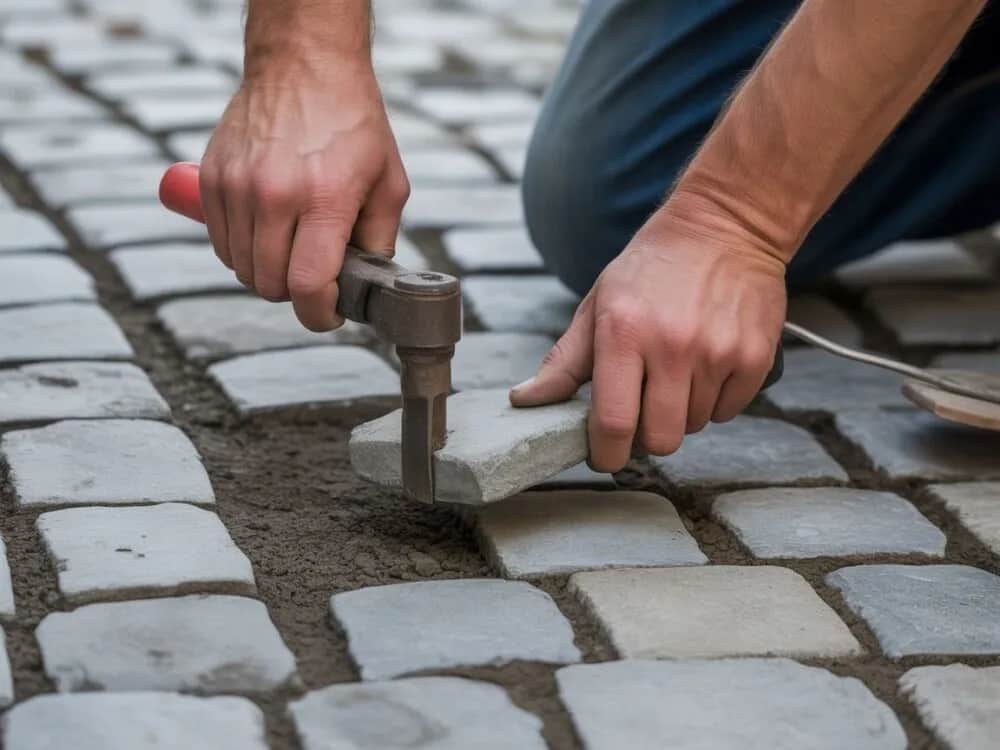 Jak wyciągnąć pojedynczą kostkę brukową bez uszkodzeń sąsiednich elementów
